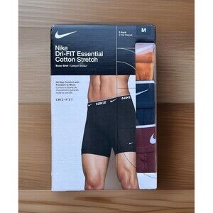 Nike Dri-FIT Essential Cotton Stretch Men’s Boxer Briefs Medium Multicolor 32–34